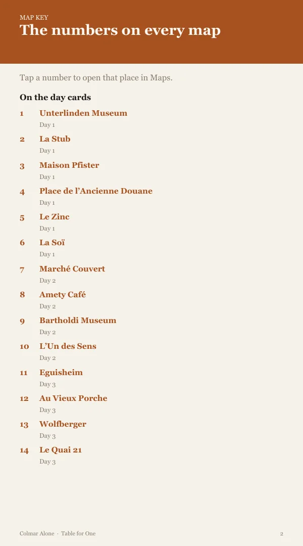 A page from the free sample of the Colmar planning kit; open the PDF to read it