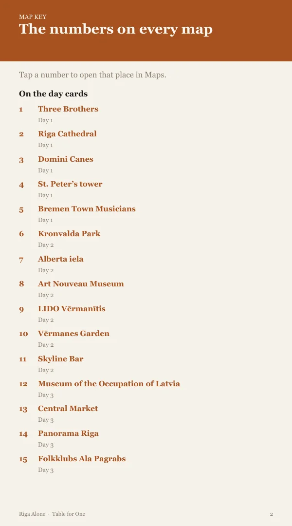 A page from the free sample of the Riga planning kit; open the PDF to read it