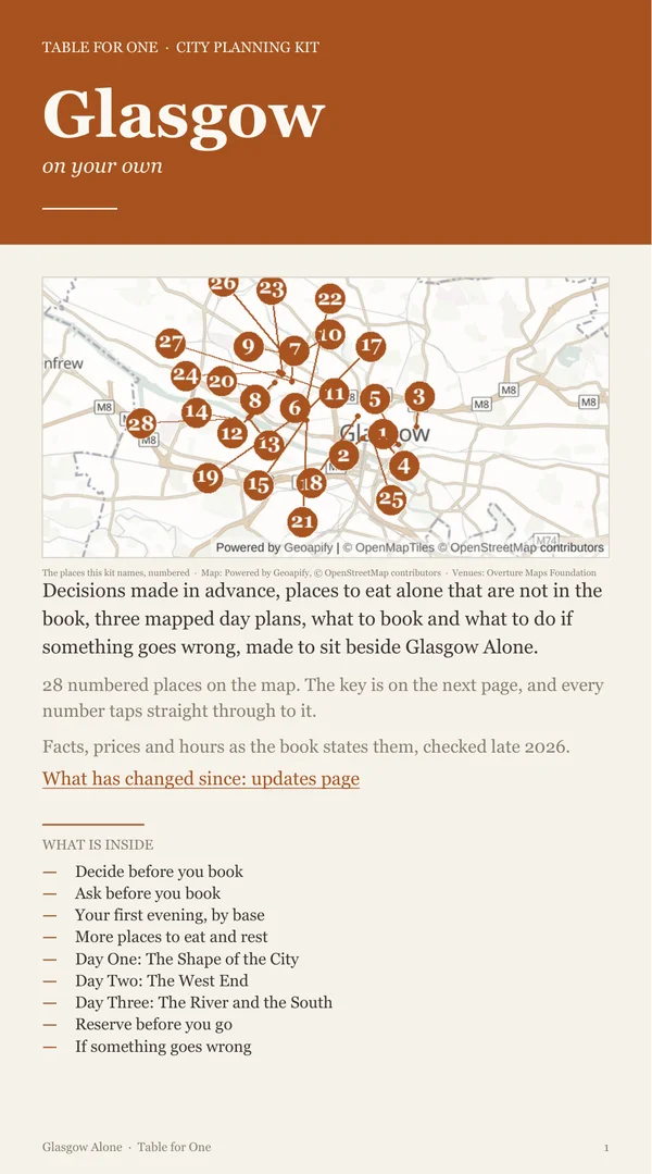 Glasgow Planning Kit cover