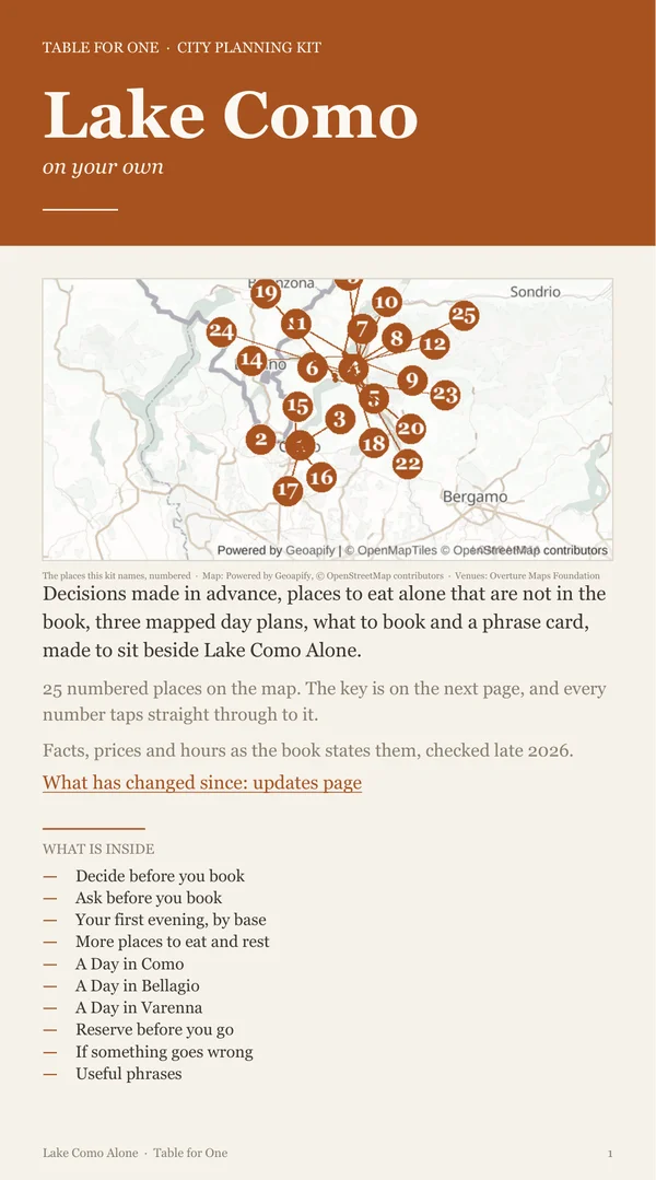 Lake Como Planning Kit cover
