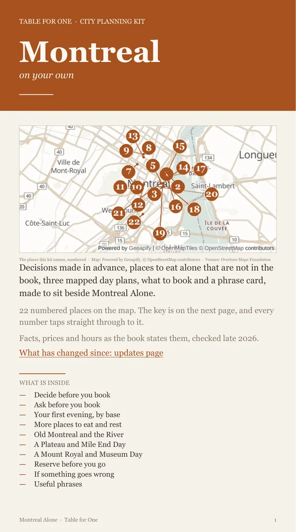Montreal Planning Kit cover