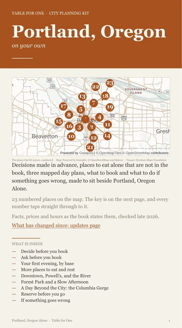 Portland, Oregon Planning Kit cover