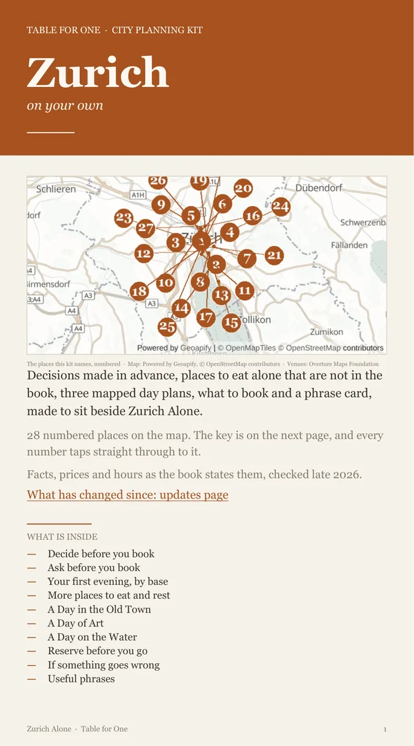 Zurich Planning Kit cover
